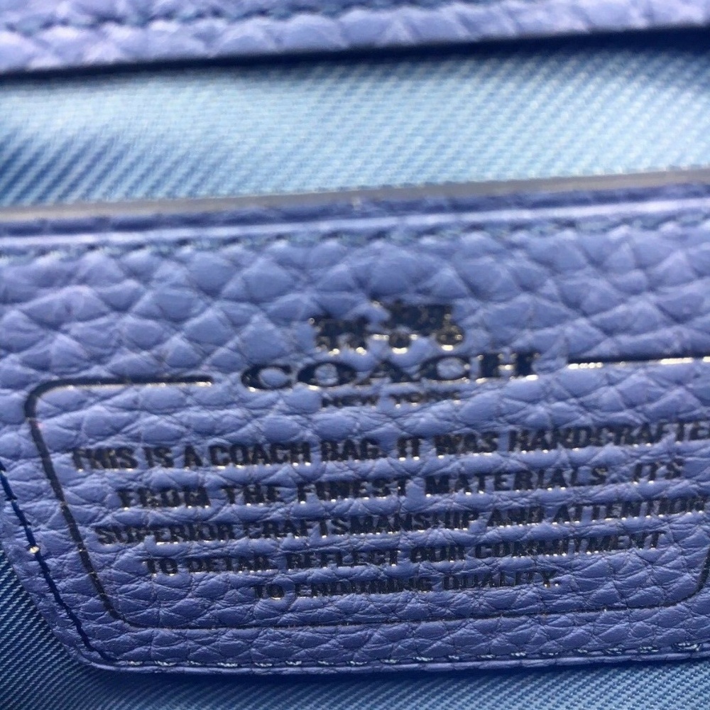Coach LCQR Periwinkle Rivet Flap DAKOTAH Purse - Picture 6 of 8